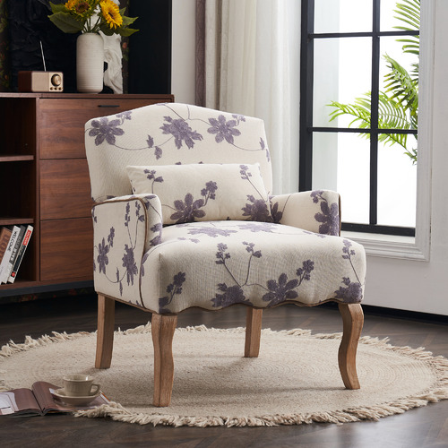 White best sale upholstered armchair